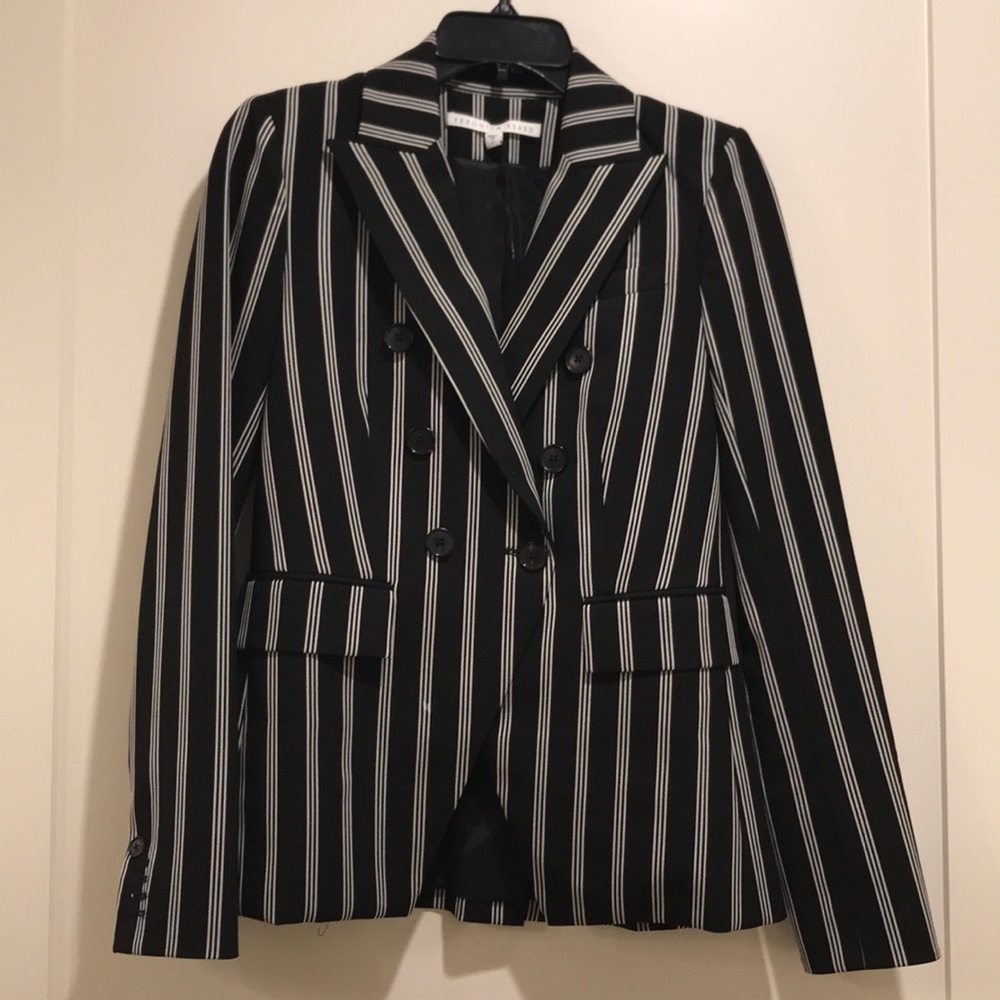 Double breasted pin strike jacket